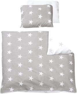 Roba 'Little Stars' Wiegenbettwäsche 80 x 80 cm grau