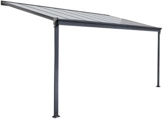 HOME DELUXE Terrassenüberdachung SOLIS - 312 x 303 x 226 / 278 cm Grau