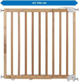 Türgitter und Treppenschutzgitter zum Klemmen oder Schrauben, Baukasten zum Zusammenbauen, ausziehbar 63-106 cm, Natur