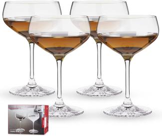 Spiegelau & Nachtmann 4-teiliges Cocktailschalen-Set, Champagnerschale-Coupette Glas, Kristallglas, 235 ml, Perfect Serve, 4500174