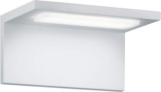 Moderne LED Außenwandleuchte TRAVE in Weiß IP54, Breite 17cm