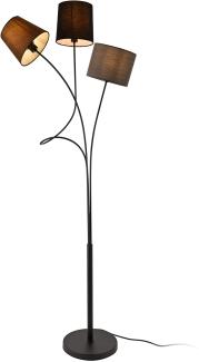 lux.pro 'Treviso' Stehleuchte 3-Flammig, E14 Max. 40W, Metall/Stoff Mehrfarbig, 146 x 24 x 24 cm