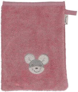 Sterntaler Baby Mädchen Waschhandschuh Baby GOTS 3-er Pack Waschhandschuhe Mabel - Waschlappen Kinder, Babywaschlappen, mit Mausmotiv - Bio - rosa