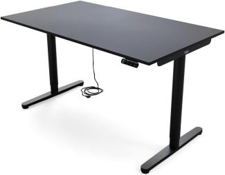 Yaasa Desk Essential Elektrisch höhenverstellbarer Schreibtisch, 140 x 80 cm, Anthrazit