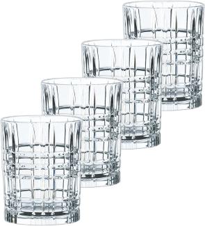 Nachtmann Square Whiskey, 4er Set, Whiskyglas, Whiskybecher, Trinkglas, Kristallglas, 345 ml, 101050