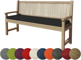 chilly pilley Bankkissen Bankauflage Polsterauflage Reißverschluss mit Schlaufen Kissen für Gartenbank Gartenbankauflage für Gartenmöbel Sitzkissen & Rückenkissen Outdoor (110 x 40 x 5 cm, Schwarz)