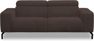 DOMO. Collection Cunelli Ecksofa, Sofa mit Rückenfunktion, Garnitur mit Relaxfunktion, braun, 208x104x79 cm