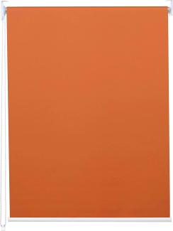 Rollo HWC-D52, Fensterrollo Seitenzugrollo Jalousie, 70x160cm Sonnenschutz Verdunkelung blickdicht ~ orange