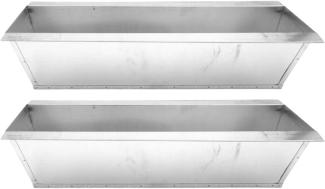 BURI Pflanzkasten für Europaletten 1-6 Stück verzinkt schwarz Balkon Blumenkasten Metall verzinkt - 2 Stück