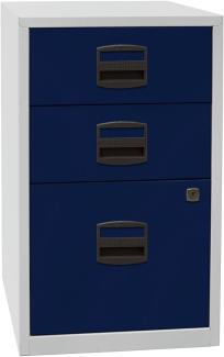 Bisley Home Schubladenschrank PFA | Home Filer 505 Korpus lichtgrau, Fronten oxfordblau - 13,650 kg