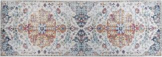 Teppich mehrfarbig orientalisches Muster 70 x 200 cm Kurzflor ENAYAM