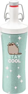 Koziol Trinkflasche Plopp To Go Pusheen Stay Cool, Kunststoff, Organic Turquoise, 425 ml, 8022712