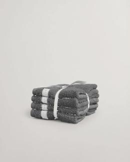 Gant Home Seifentuch Set Gesichtstücher Premium Towel Anchor Grey (30x30cm) (4-teilig)852007201-143