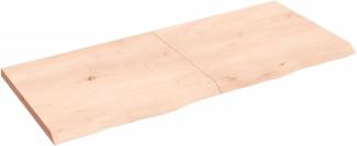 vidaXL Tischplatte 140x60x(2-4) cm Massivholz Eiche Unbehandelt