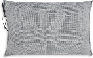 Knit Factory Joly Kissen 60x40 cm Gestreift Grau
