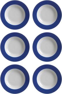 Ritzenhoff & Breker DOPPIO Suppenteller 22 cm indigo blau 6er Set