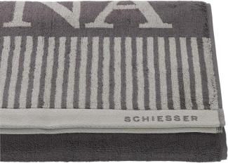 Schiesser Saunatuch Rom 75 x 200 cm, 100% Baumwolle Anthrazit