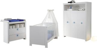 Trendteam 'Olivia' 3-tlg. Babyzimmer-Set weiß/blau