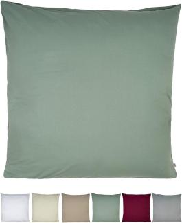 Kissenbezug ca. 80x80 cm Jersey natural-grün beties "BasicSoft"