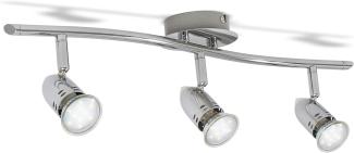 Design LED Deckenlampe 6W-12W Deckenlechte 230V Spot-Strahler GU10 modern chrom 3 Strahler