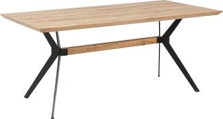 Kare Design Tisch Downtown, 180x190cm, Massiver Holztisch aus Eiche, großer Esstisch für 6 Personen, geölter Holzesstisch, Massivholztisch, (H/B/T) 78x180x90cm