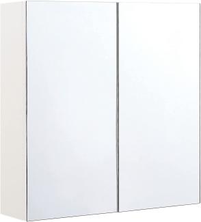 Bad Spiegelschrank weiß / silber 60 x 60 cm NAVARRA