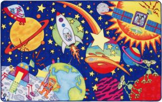 Kinderteppich- Lovely Kids Weltraum Teppich 140 x 160 cm