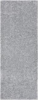 Hochflor Uni Teppich Amelie Grau - 80x300x3cm