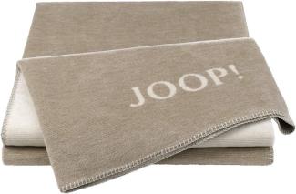 JOOP! Plaid / Decke MELANGE Doubleface Sand-Natur 150 x 200 cm
