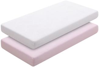 Cambrass - 2 Fitted Sheet - Cot 60 60x120x17 Cm Essentia Pink