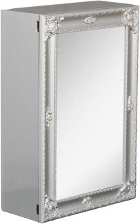 Spiegelschrank MARA Silber Grau ca. 40x60cm Badschrank Spiegel Barock Schiebetür