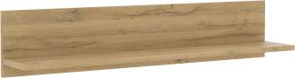 FORTE Havanna Wandregal, Holzwerkstoff, Alteiche, B x H x T: 125 x 25,6 x 21,9 cm