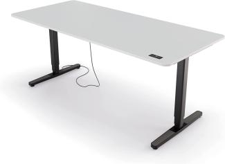 Yaasa Desk Pro II Elektrisch Höhenverstellbarer Schreibtisch, 180 x 80 cm, Offwhite-Schwarz, mit Speicherfunktion und Kollisionssensor