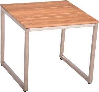 Beistelltisch DENVER Edelstahl Teak Tisch Gartentisch Gartenmöbel Möbel Outdoor
