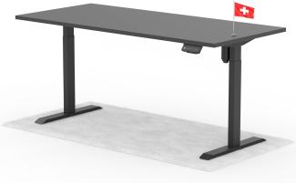 elektrisch höhenverstellbarer Schreibtisch ECO 180 x 80 cm - Gestell Schwarz, Platte Anthrazit