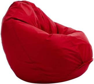 Bruni Sitzsack Classico M in Rot – Sitzsack mit Innensack zum Zocken & Lesen, Abnehmbarer Bezug, lebensmittelechte EPS-Perlen als Bean-Bag-Füllung, aus Deutschland