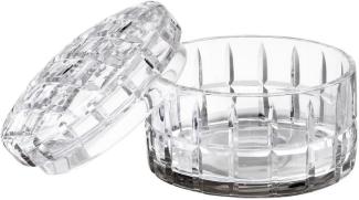 Casa Padrino Luxus Glasschale mit Deckel Ø 15 x H. 11 cm - Runde Deko Schale aus mundgeblasenem Glas