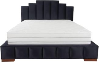 Casa Padrino Luxus Doppelbett Lila / Braun - Verschiedene Größen - Modernes Bett mit Matratze - Schlafzimmer Möbel