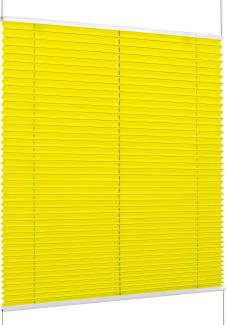K-home Klemmfix-Plissee Florida Gelb 60 x 130 cm (B x L) einzigartiges Design mit bezauberndem Lichteffekt