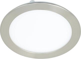 Eglo 900113 LED Einbauleuchte FUEVA-Z nickel-matt H:2. 6cm Ø16. 5cm rund IP20/44 dimmbar 2700-6500K mit Connect-Z Funktion