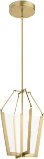 Elstead Lighting QN-CALTERS-P-M-CG QUINTIESSE Hängeleuchte Calters Integrated LED 49W 3000K Aluminium, Champagner Gold; H:50. 4cm Ø35. 3cm höhenverstellbar