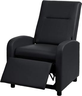 Fernsehsessel HWC-H18, Relaxsessel Liege Sessel, Kunstleder klappbar 99x70x75cm ~ schwarz