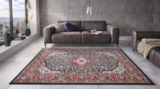 Orientalischer Kurzflor Teppich Skazar Isfahan Navy - 160x230x0,9cm