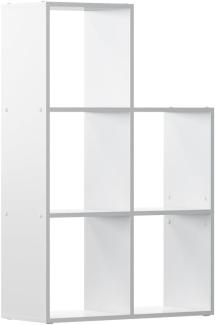 Livinity 'Aramis' Treppenregal, 5 Fächer, Spanplatte, weiß, 73 x 108 cm