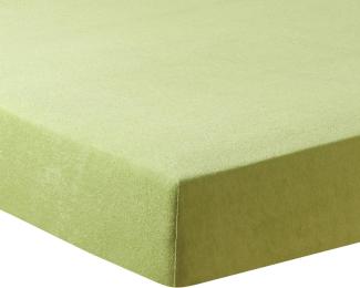 Traumschlaf Frottee Stretch Spannbettlaken, lindgrün, 90 x 200 - 100 x 200 cm