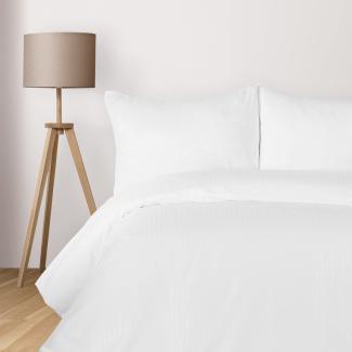 Komfortec Deluxe Bettwäsche 200x200 3 teilig Weiß - Bettbezug 200x200 Set mit Kissenbezüge, Bettwäsche-Sets 200x200 aus Mikrofaser mit Reißverschluss Weich und Bügelfrei, Weiß