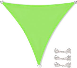 CelinaSun Sonnensegel inkl Befestigungsseile Premium PES Polyester wasserabweisend imprägniert Dreieck gleichseitig 3 x 3 x 3 m grün
