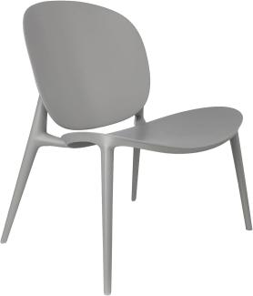 Kartell 586509 Sessel, Geändertes Polypropylen in der Masse gefärbt und Soft-Touch-Behandlung, Grigio, 60 x 62 x 75 cm