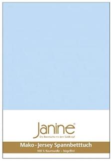 Janine Spannbetttuch 5007 Mako Jersey 180/200 bis 200/200 cm hellblau Fb. 12