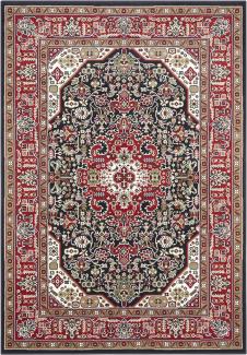 Orientalischer Kurzflor Teppich Skazar Isfahan Navy - 80x150x0,9cm
